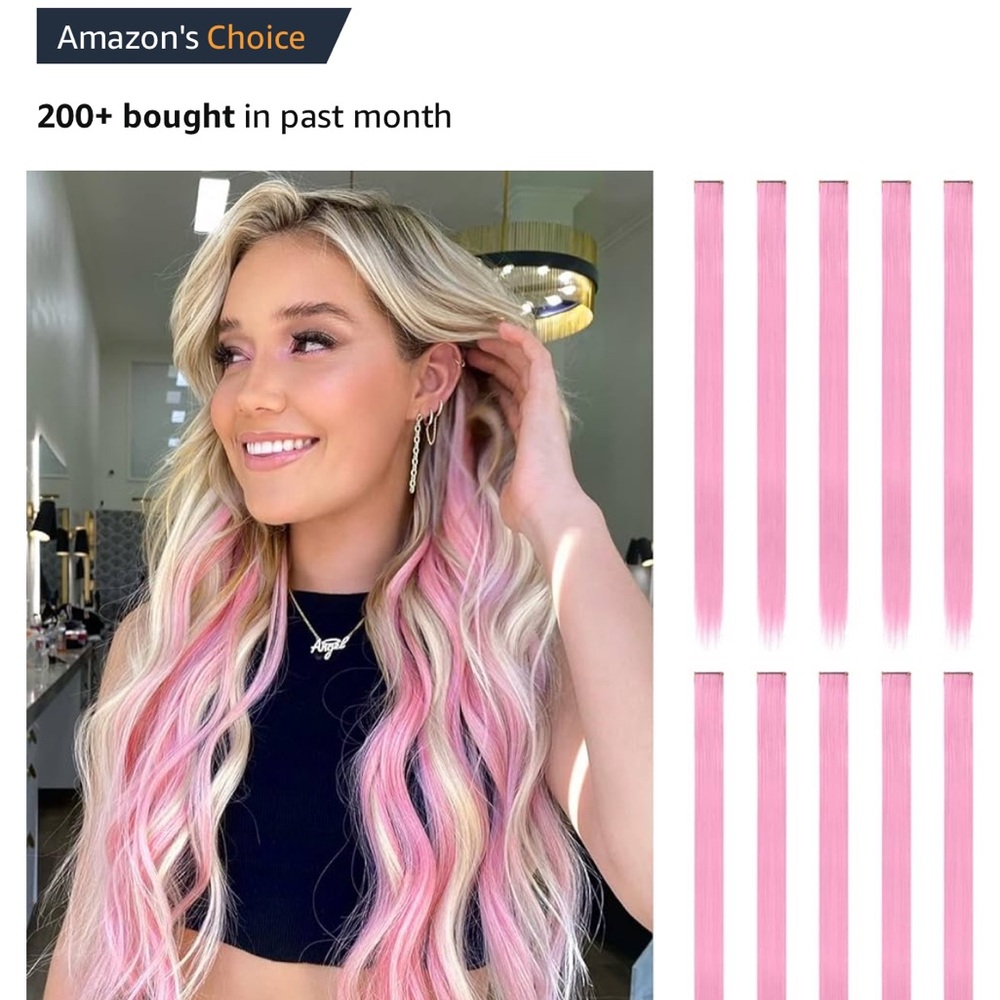 Pink Hair Extensions